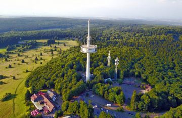 Vogelsberg Hoherodskopf aus der Luft