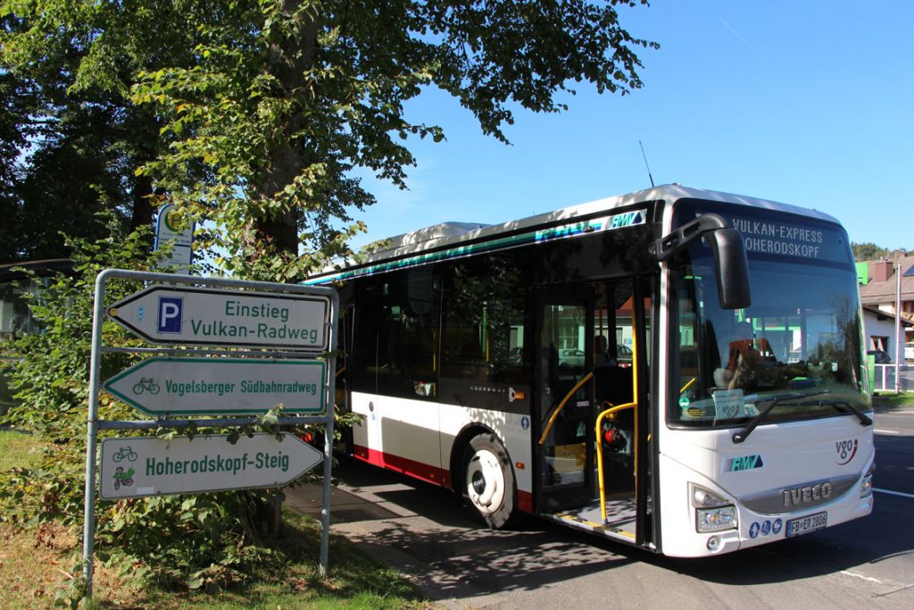 Vulkanexpress - Busshuttel für Ihren Urlaub mit dem Fahrrad im Vogelsberg